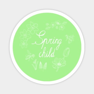 Spring child (white) Magnet